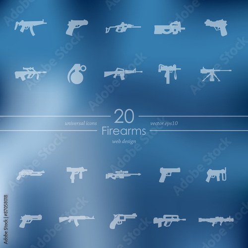 Set of firearms icons