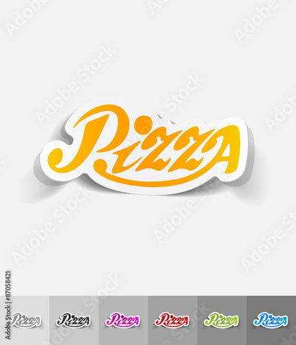 realistic design element. pizza