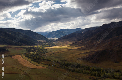 Top view from the pass Chike-Taman to the valley between the mou © Fotokvadrat