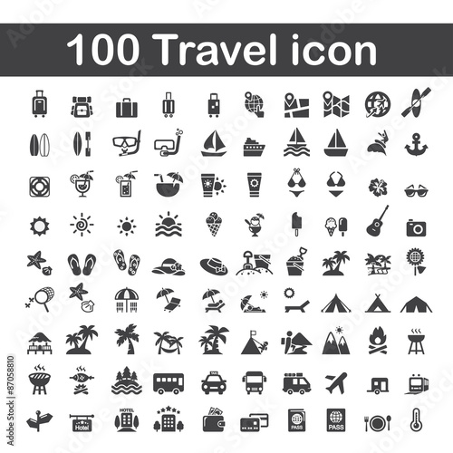 100 travel icon