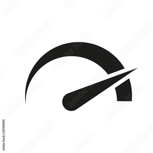The tachometer, speedometer and indicator icon.