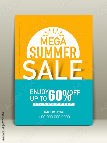 Summer Sale brochure, flyer and template design.