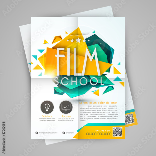 Flyer or banner design for film school.