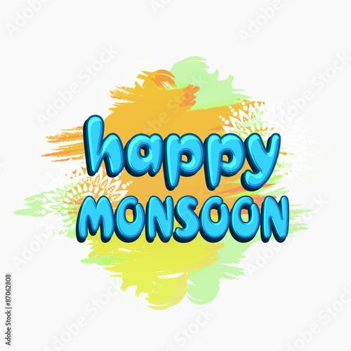 Poster, banner or flyer Happy Monsoon.