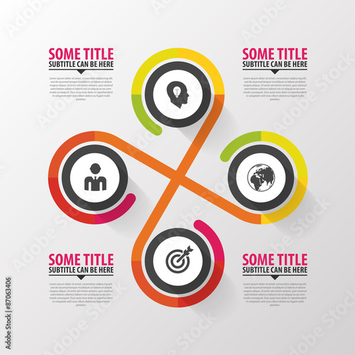 Infographic design on the grey background. Modern template. Vector