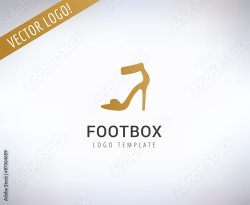 Shoe vector logo. Fashion, shopping and sale symbol. Stock