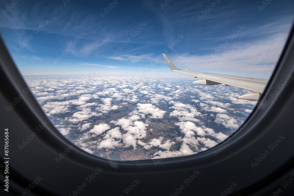 passanger plane flight over Poland, after take-off from Warsaw Chopin Airport passanger plane flight over Poland, after take-off from Warsaw Chopin Airport