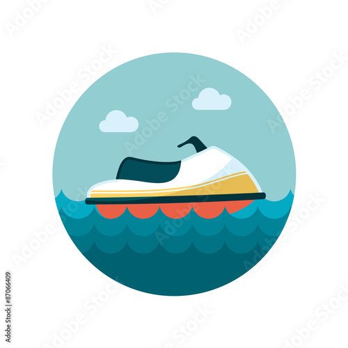 Jet Ski flat icon