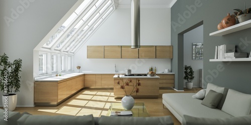 Fototapeta helle moderne Wohnung