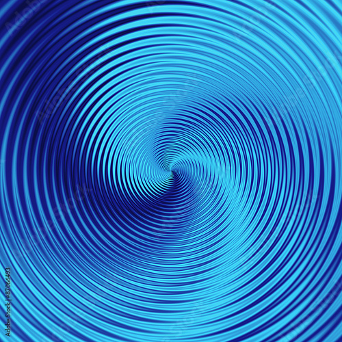 Abstract blue background with concentric spirals 
