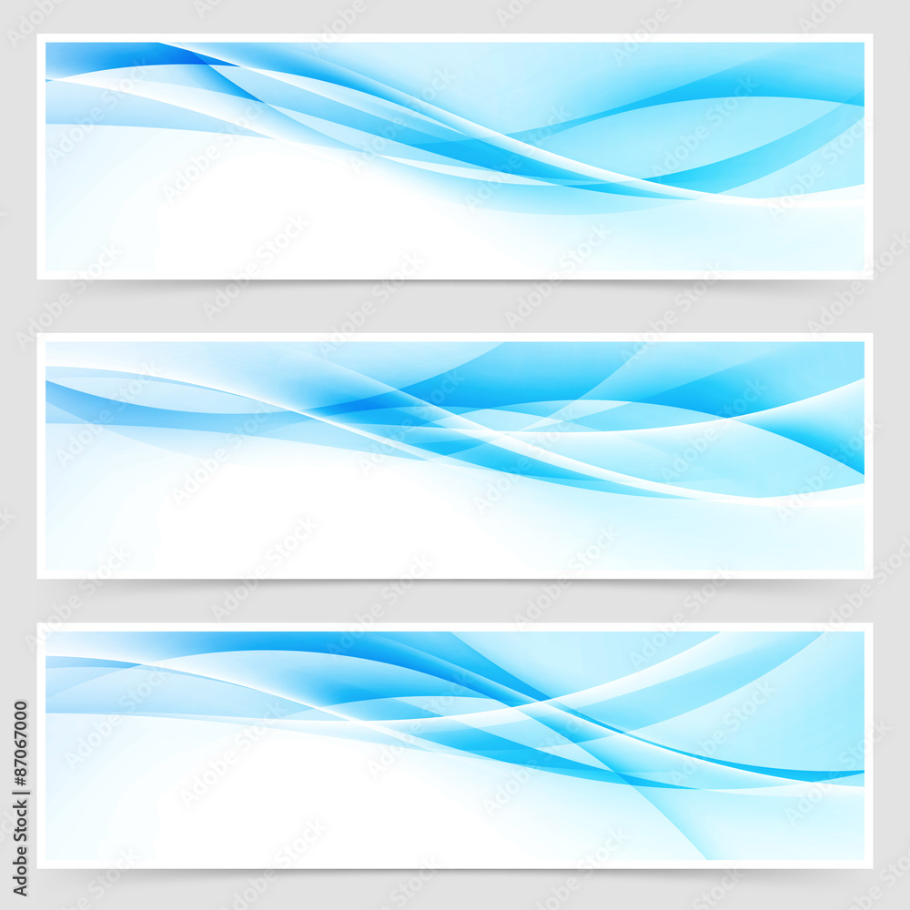 Bright blue abstract swoosh modern line header Bright blue abstract swoosh modern line header