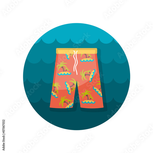 Men Beach Shortsl flat icon photo