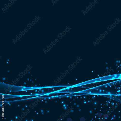 Magical glittering speed swoosh waves background