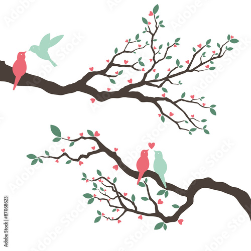 Wedding Invitation with love bird