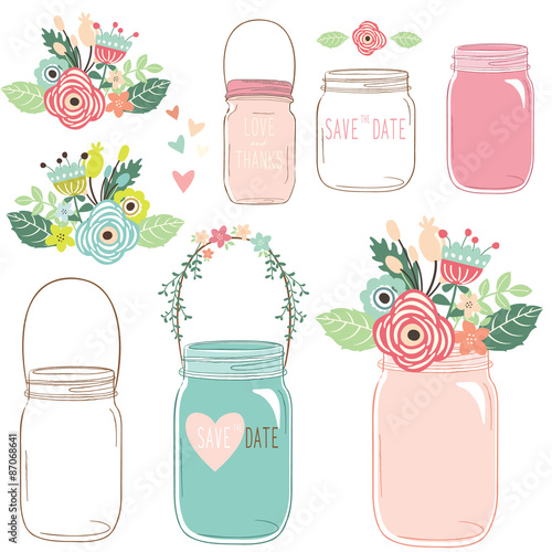 Flower Mason Jar