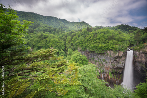 Wide angle of Kegon Falls, Nikko, Japan