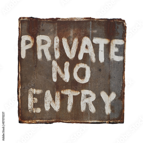 Принти на полотні Private Sign