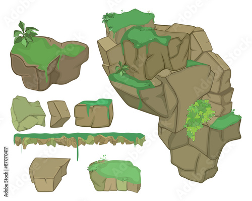 Stones Set cartoon for you design and computer game 