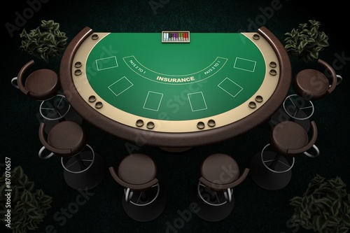 Photography blackjack table