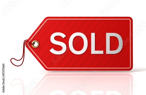 Obraz na plátně sold tag