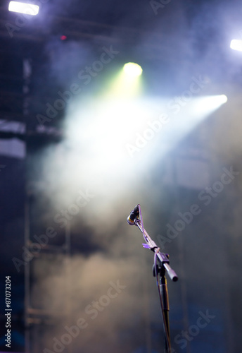 Microphone in stage lights