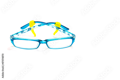 Color eyeglasses with yellow arm