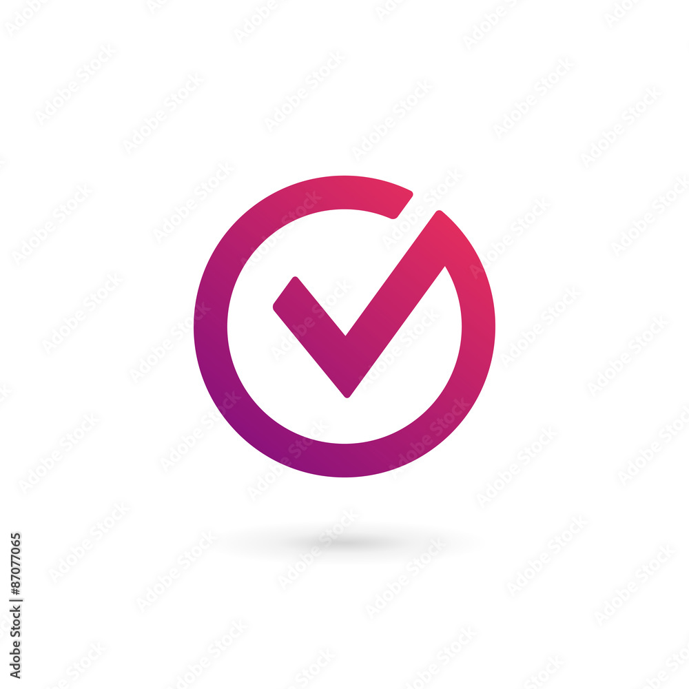 Letter V check mark logo icon design template elements Letter V check mark logo icon design template elements