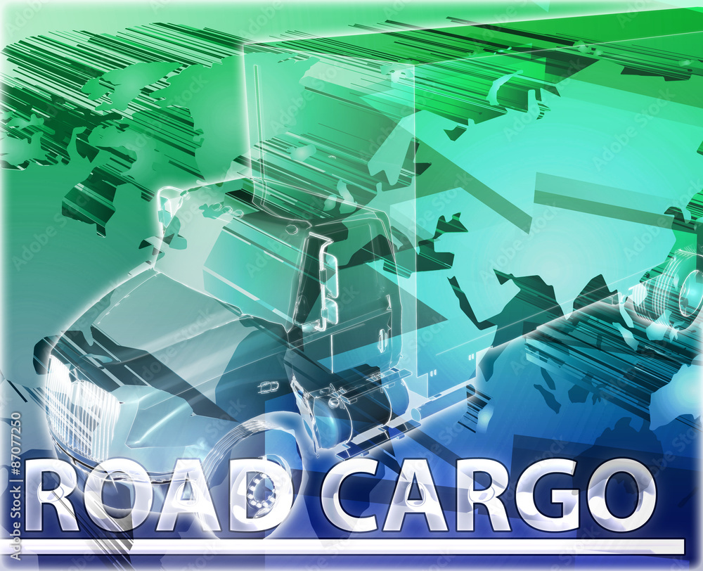 Plakat Road cargo Abstract concept digital illustration
