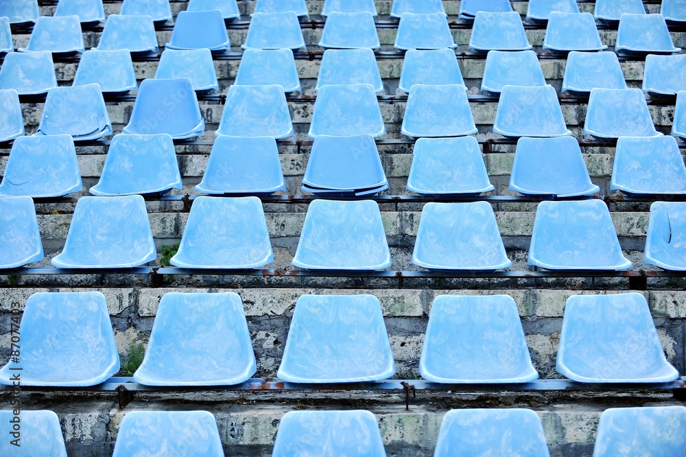 Naklejka premium Old stadium tribune
