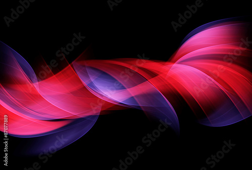 Red Blue Fractal Waves Art Design Background #87077889