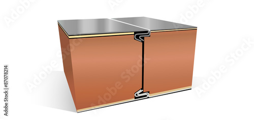 Sandwich panels samples in vector - building materials