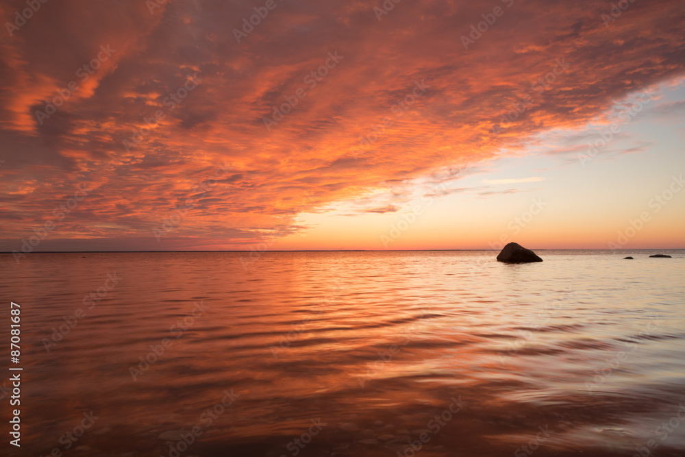 Beautiful sunsetting from the southern of sweden after a summers day Beautiful sunsetting from the southern of sweden after a summers day