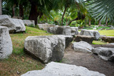 decorative stones in the park