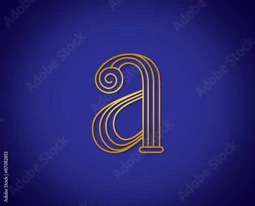 A logo icon design, template elements, dark background