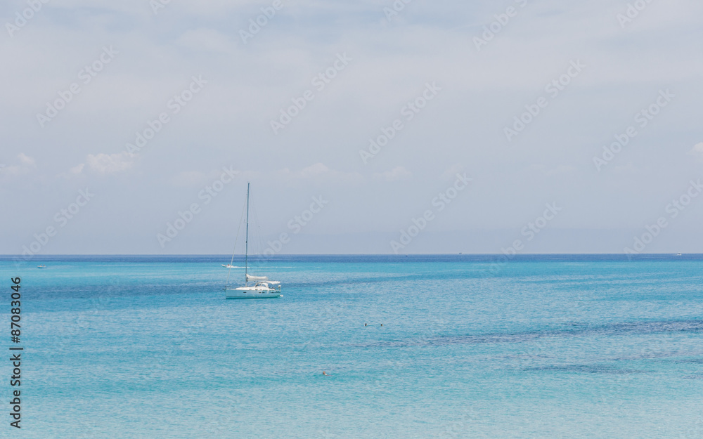 Stintino, Dorf, Strand, Sandstrand, La Pelosa, Strandspaziergang, Mittelmeer, Sardinien, Italien