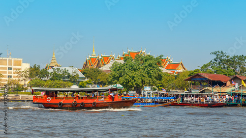 Commuter boat in Bangkok, Thailand