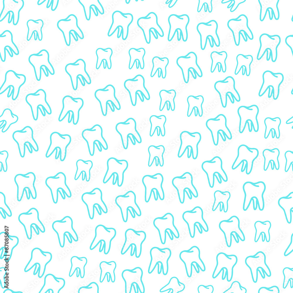 vector seamless tooth pattern