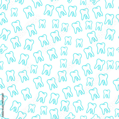 vector seamless tooth pattern