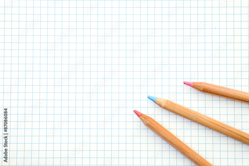 Color pencils on graph paper Color pencils on graph paper