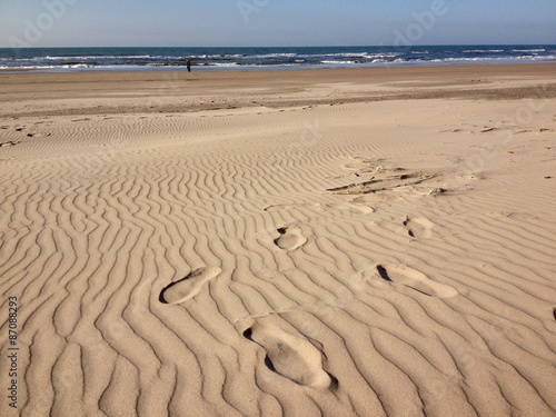 Walking on the beach