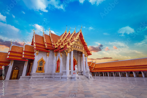 Wat Benchamabophit - the Marble Temple in Bangkok  Thailand 