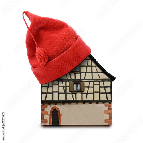 Altes Haus mit Mütze