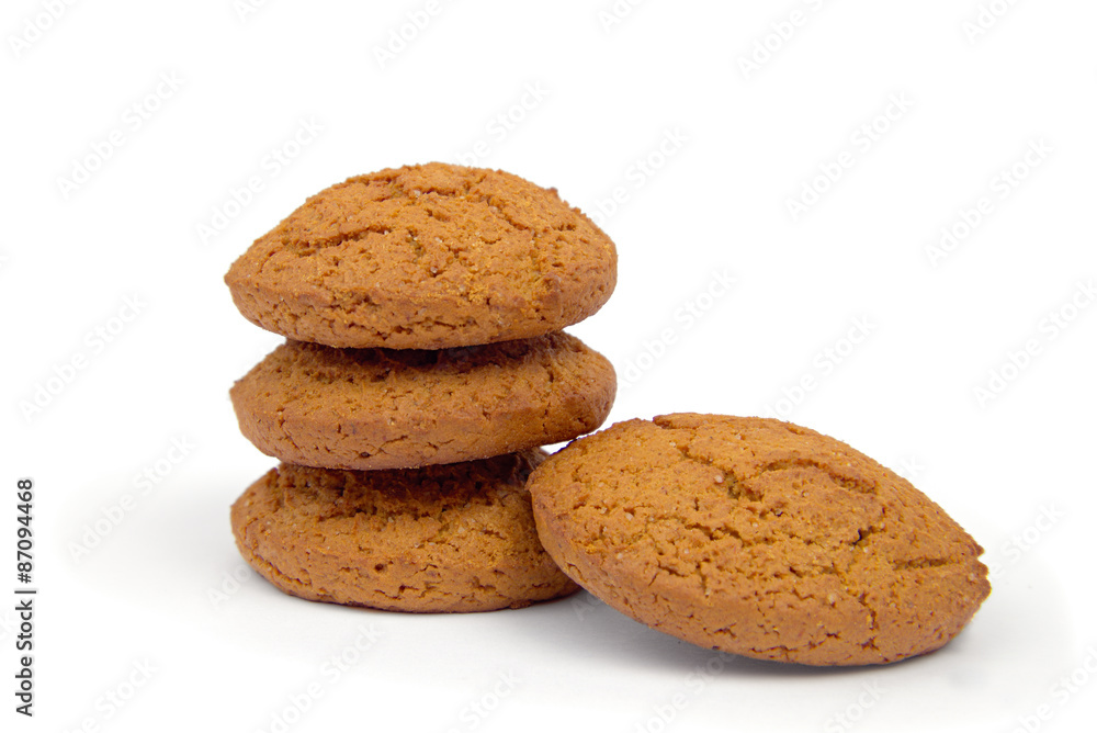 Oatmeal cookies and on white Oatmeal cookies and on white