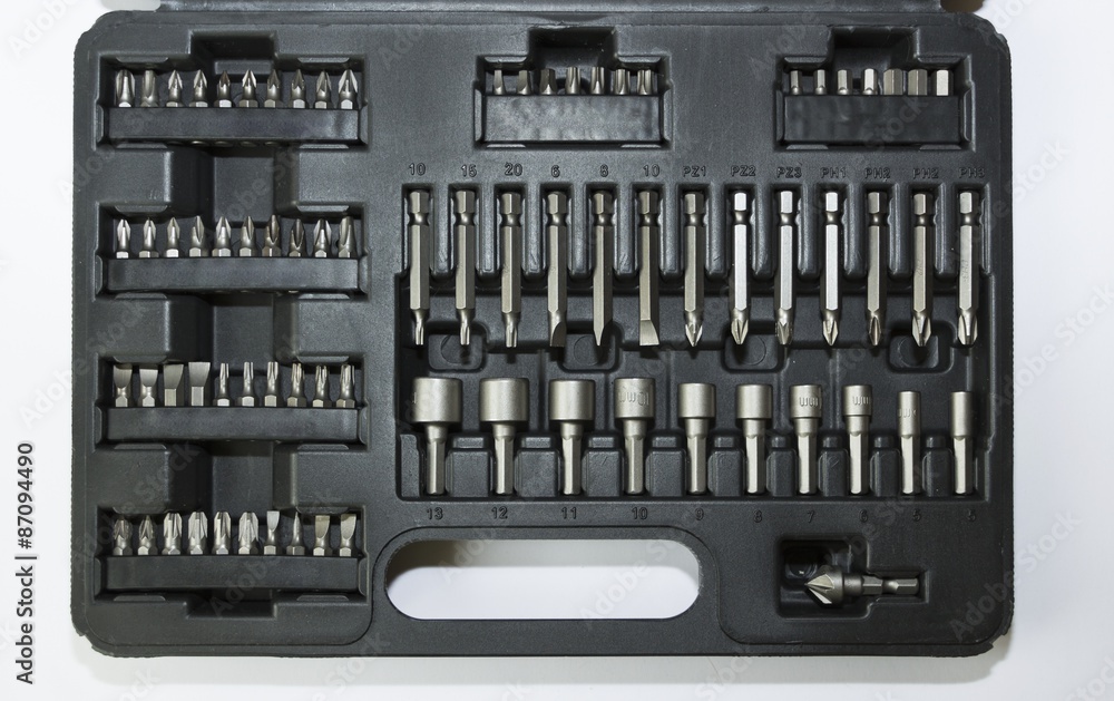 set of drill bits in plastic housing set of drill bits in plastic housing