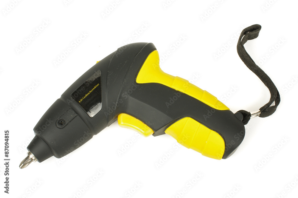 Electric screwdriver isolated on a white background Electric screwdriver isolated on a white background