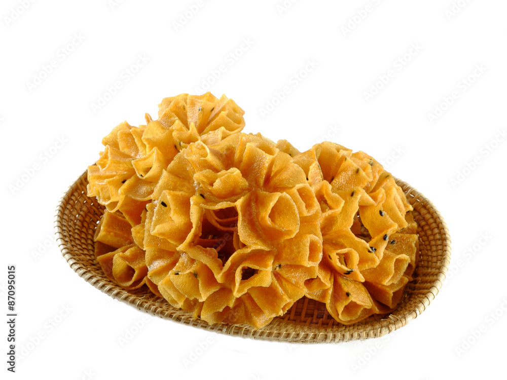 Thai dessert, dok chok on white background Thai dessert, dok chok on white background