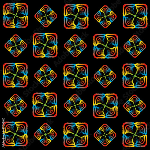 Rainbow spiral pattern