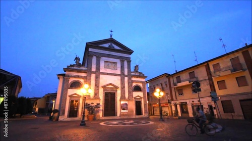 piazza italia chiesa parrocchiale annunciazione maria vergine a vittuone milano italia photo