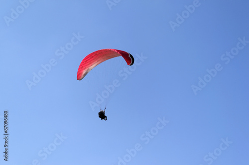 Paraglider in the air