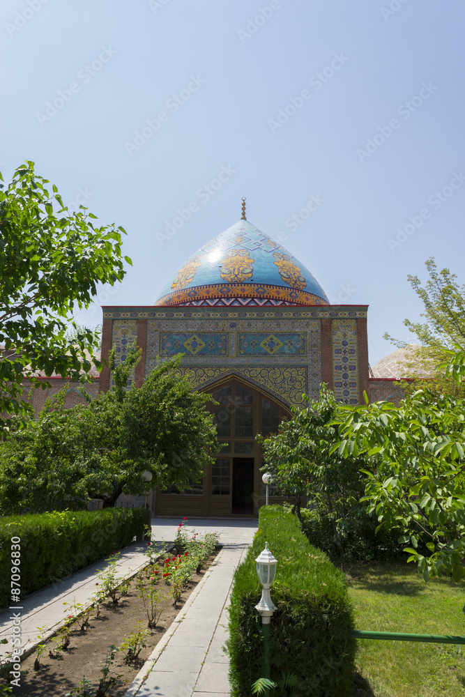 Mosque with geometrical ornament decoration